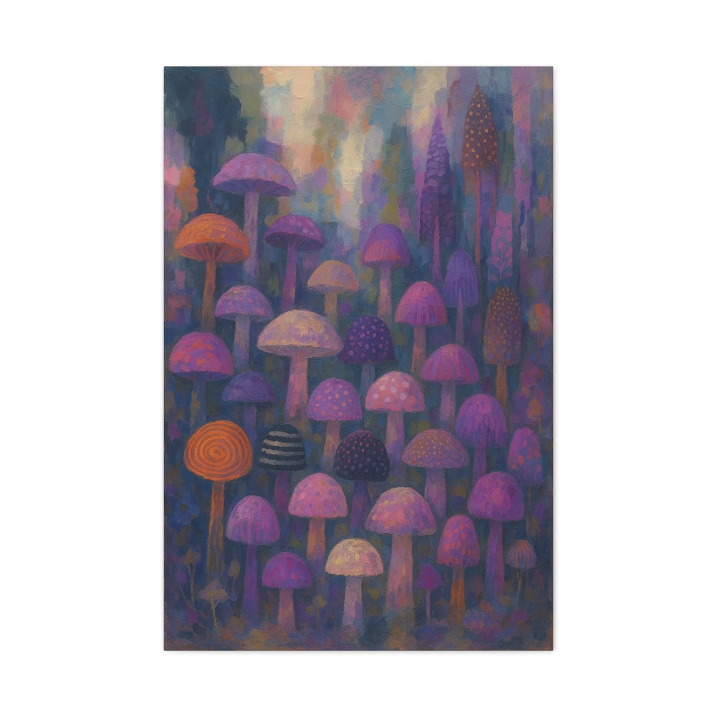 Enchanted Mushroom Forest Canvas Print Wall Art