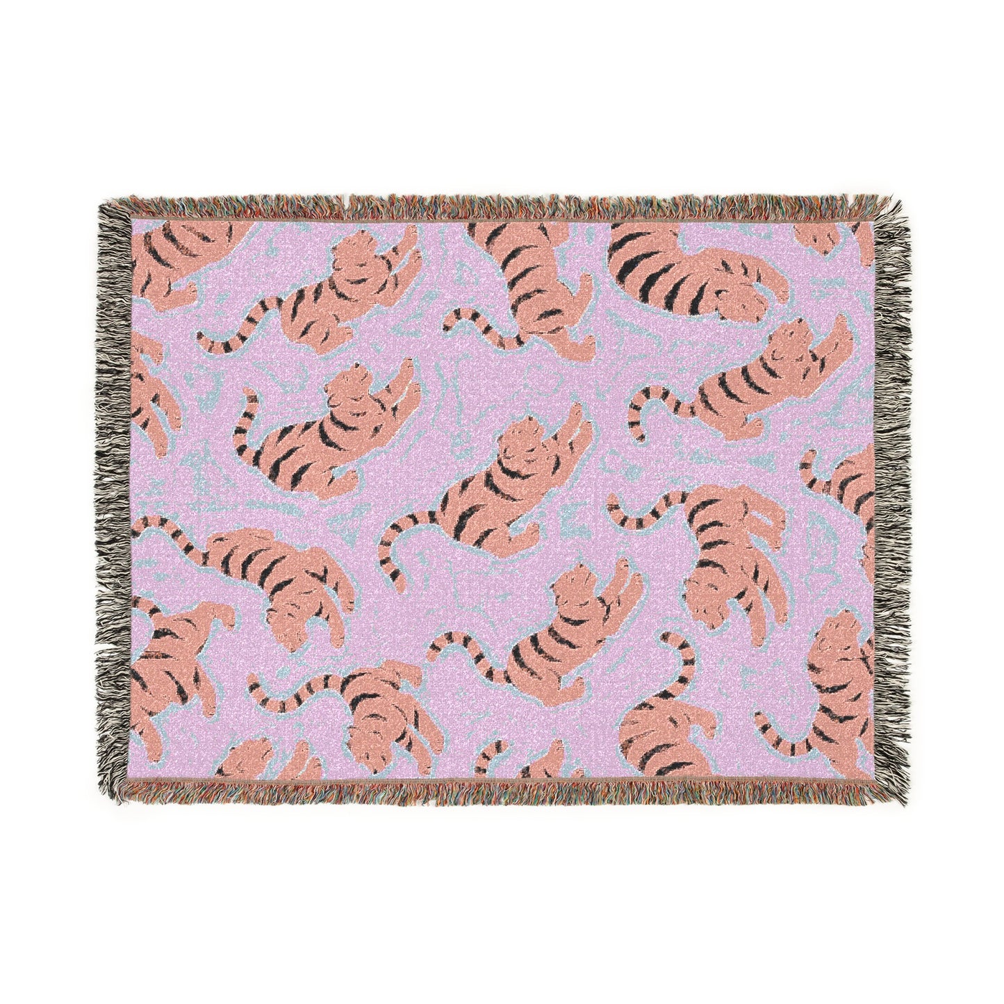 Tiger Animal Woven Throw Blanket