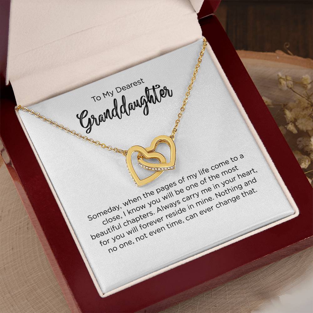 Dearest Granddaughter Hearts Keepsake Necklace