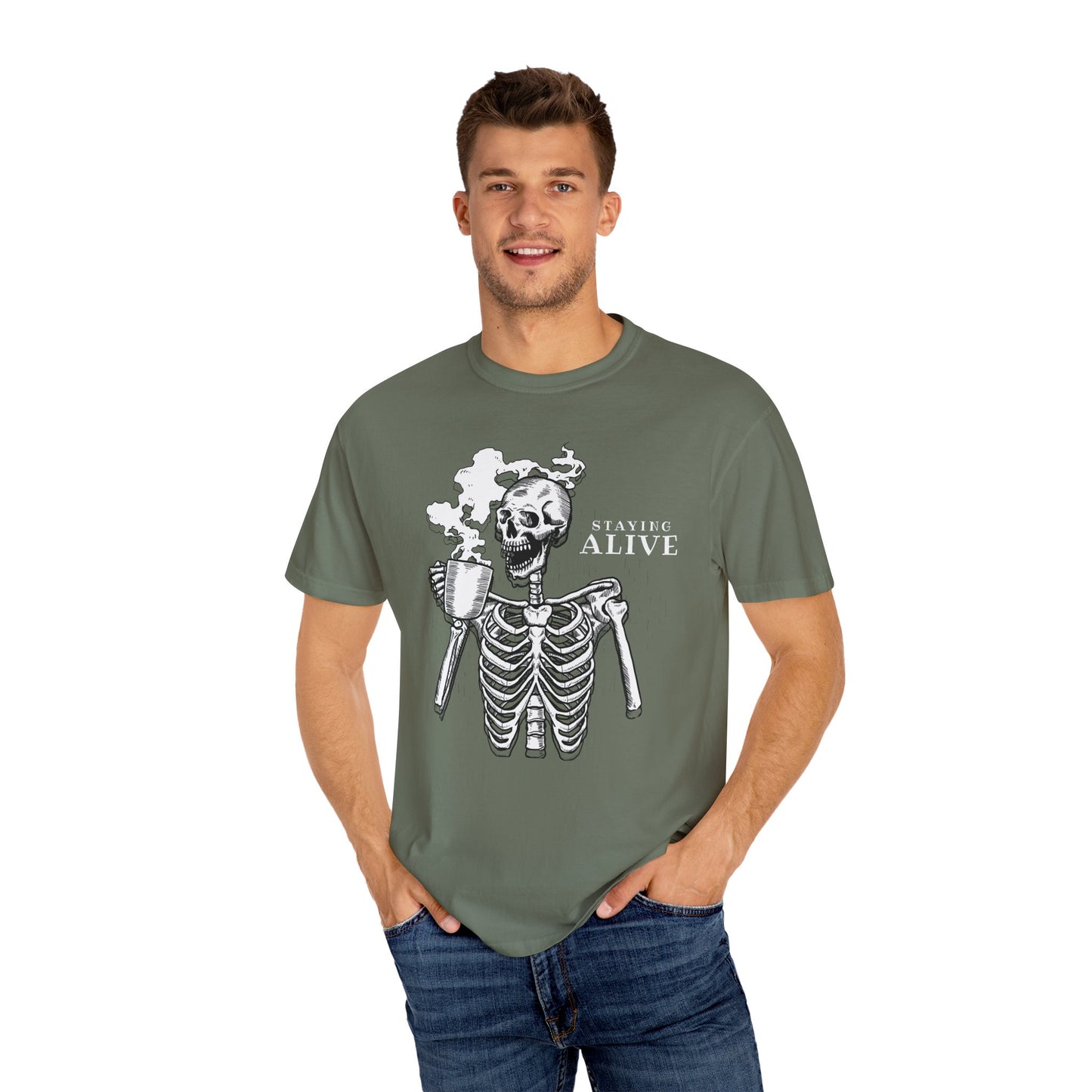 Staying Alive Happy Skeleton T-Shirt