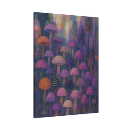 Enchanted Mushroom Forest Canvas Print Wall Art