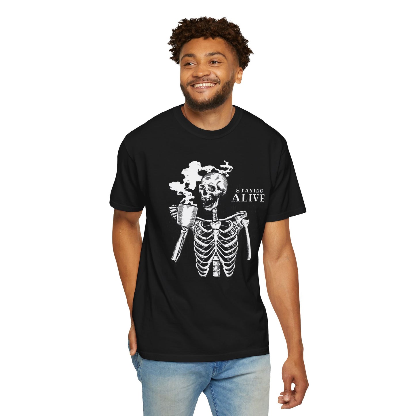 Staying Alive Happy Skeleton T-Shirt