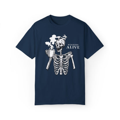 Staying Alive Happy Skeleton T-Shirt