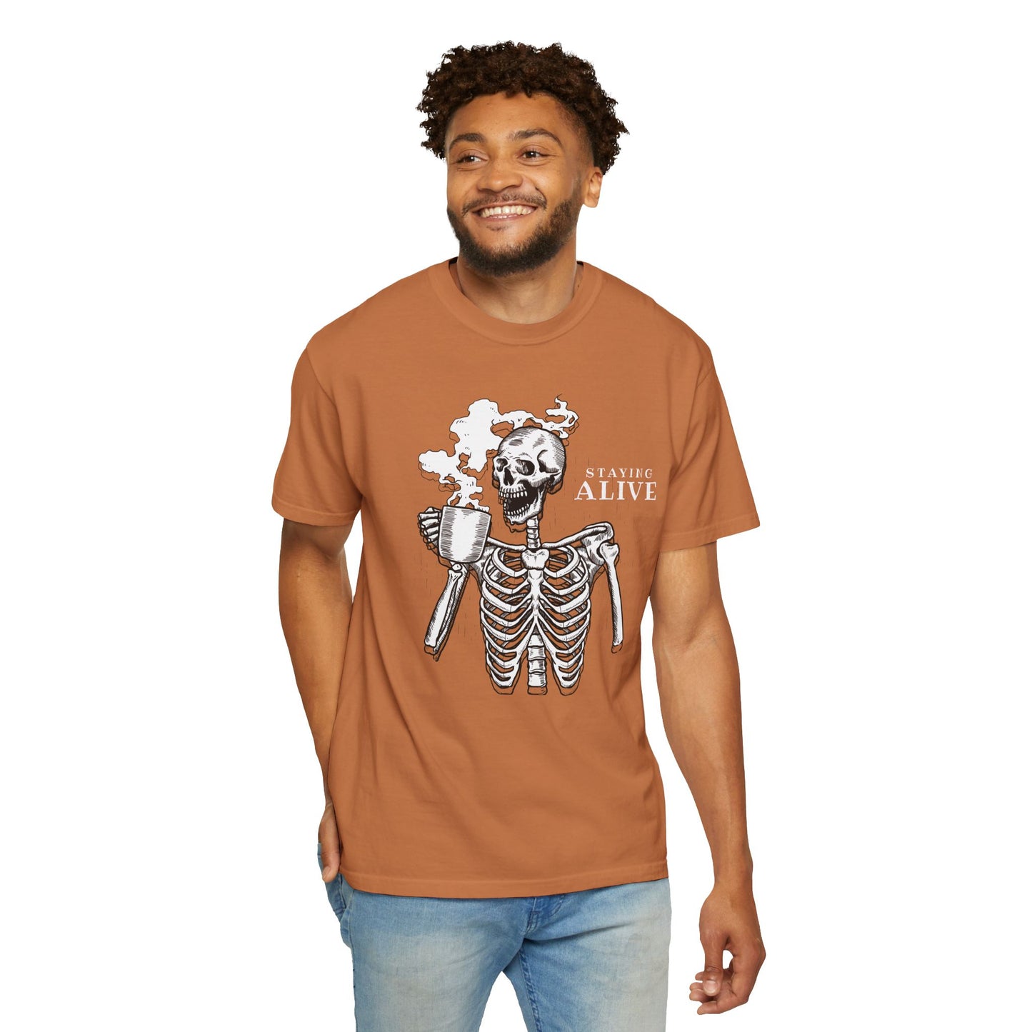 Staying Alive Happy Skeleton T-Shirt