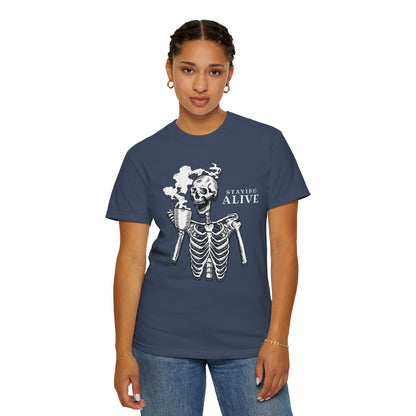 Staying Alive Happy Skeleton T-Shirt