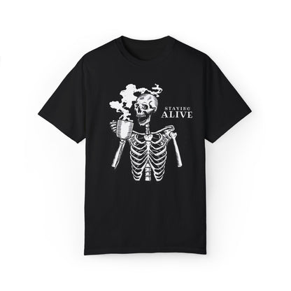 Staying Alive Happy Skeleton T-Shirt