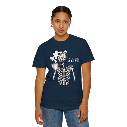 Staying Alive Happy Skeleton T-Shirt