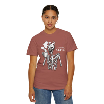 Staying Alive Happy Skeleton T-Shirt