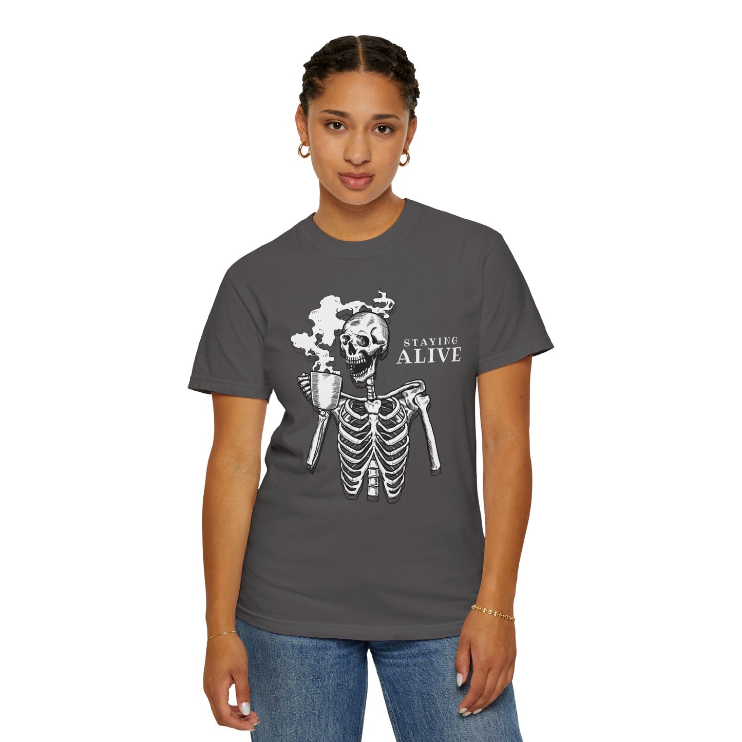 Staying Alive Happy Skeleton T-Shirt