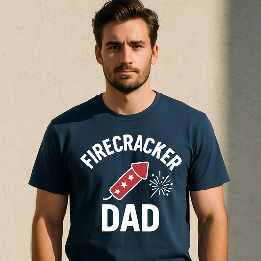 Firecracker Dad Patriotic Tee