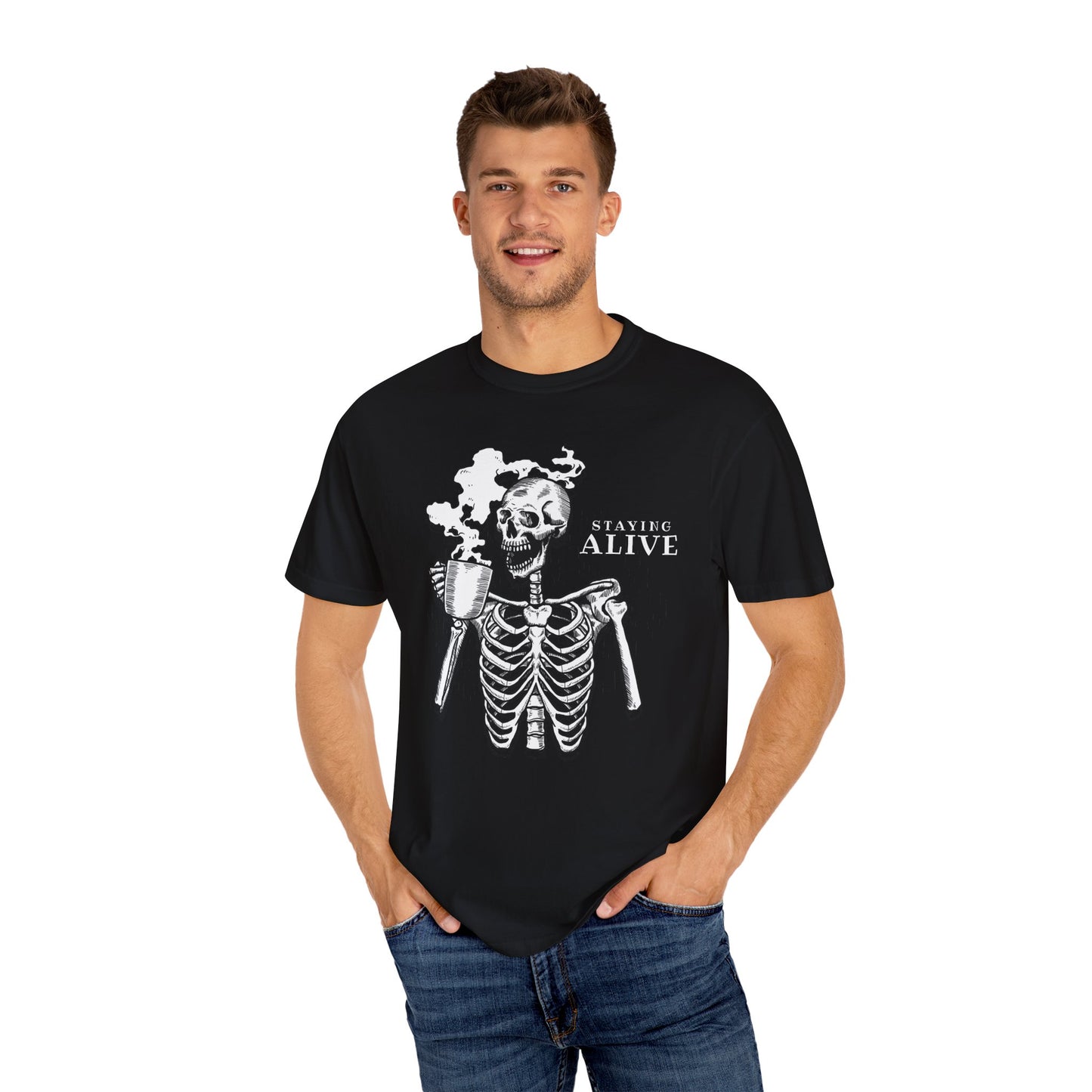 Staying Alive Happy Skeleton T-Shirt