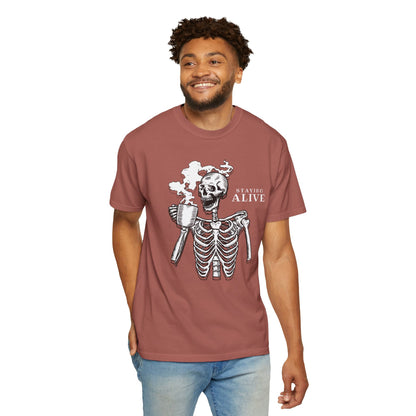 Staying Alive Happy Skeleton T-Shirt