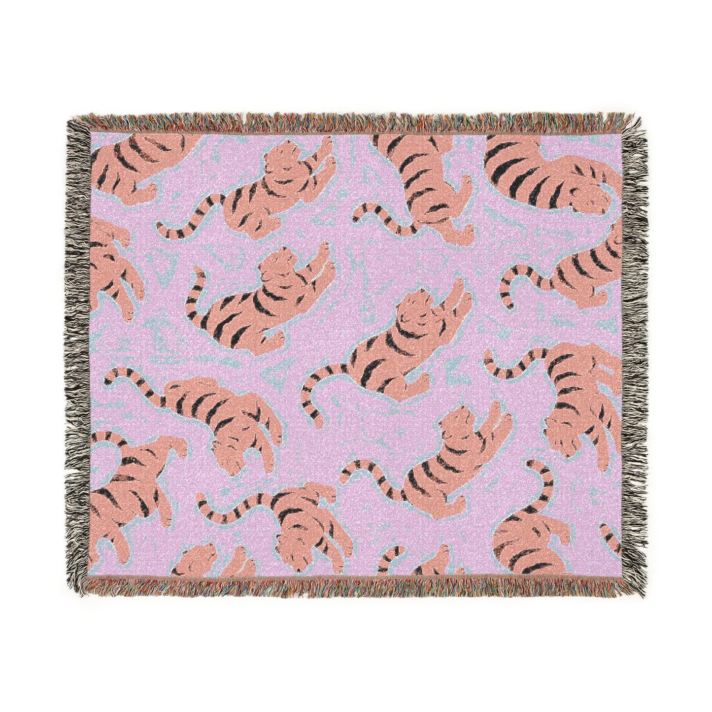 Tiger Animal Woven Throw Blanket