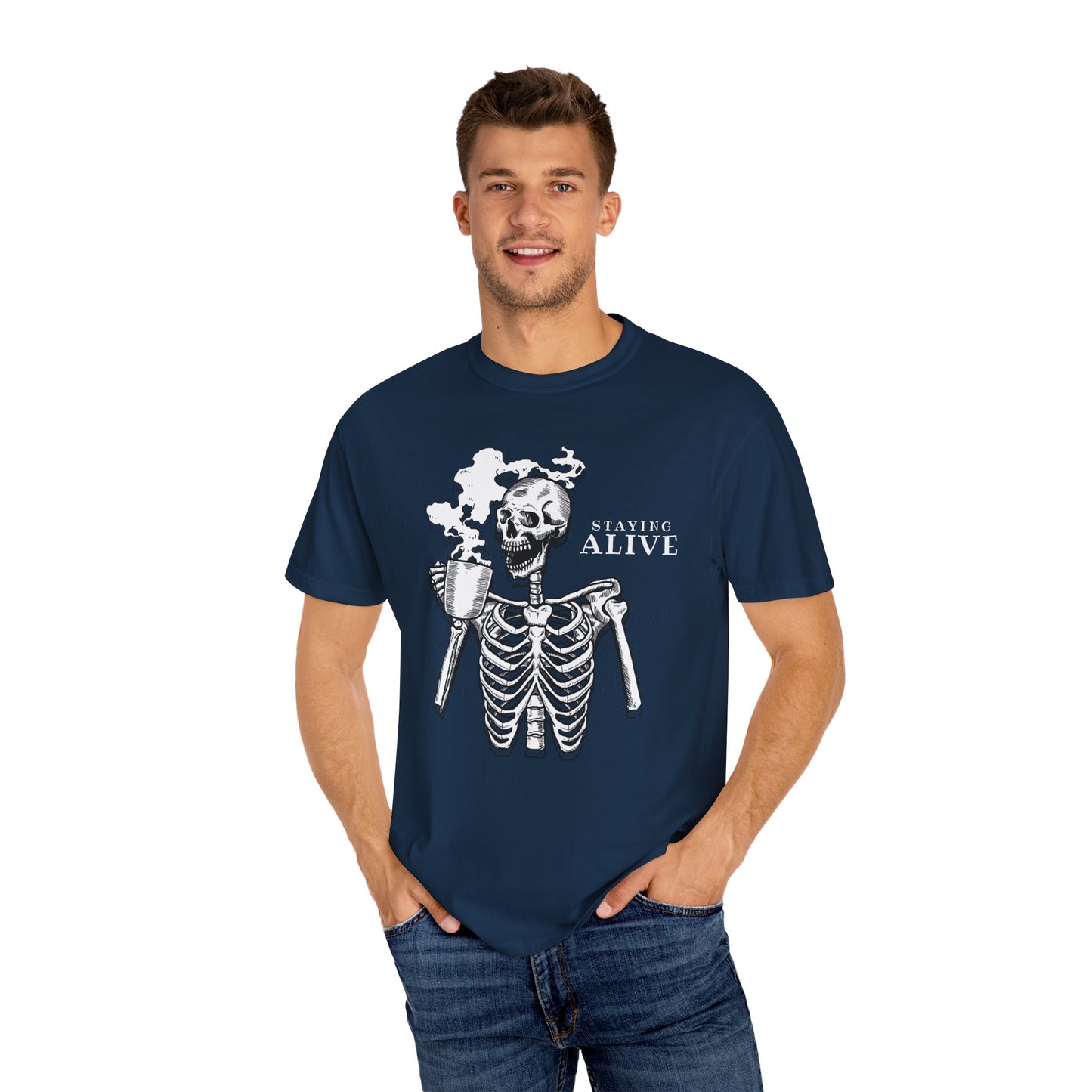 Staying Alive Happy Skeleton T-Shirt