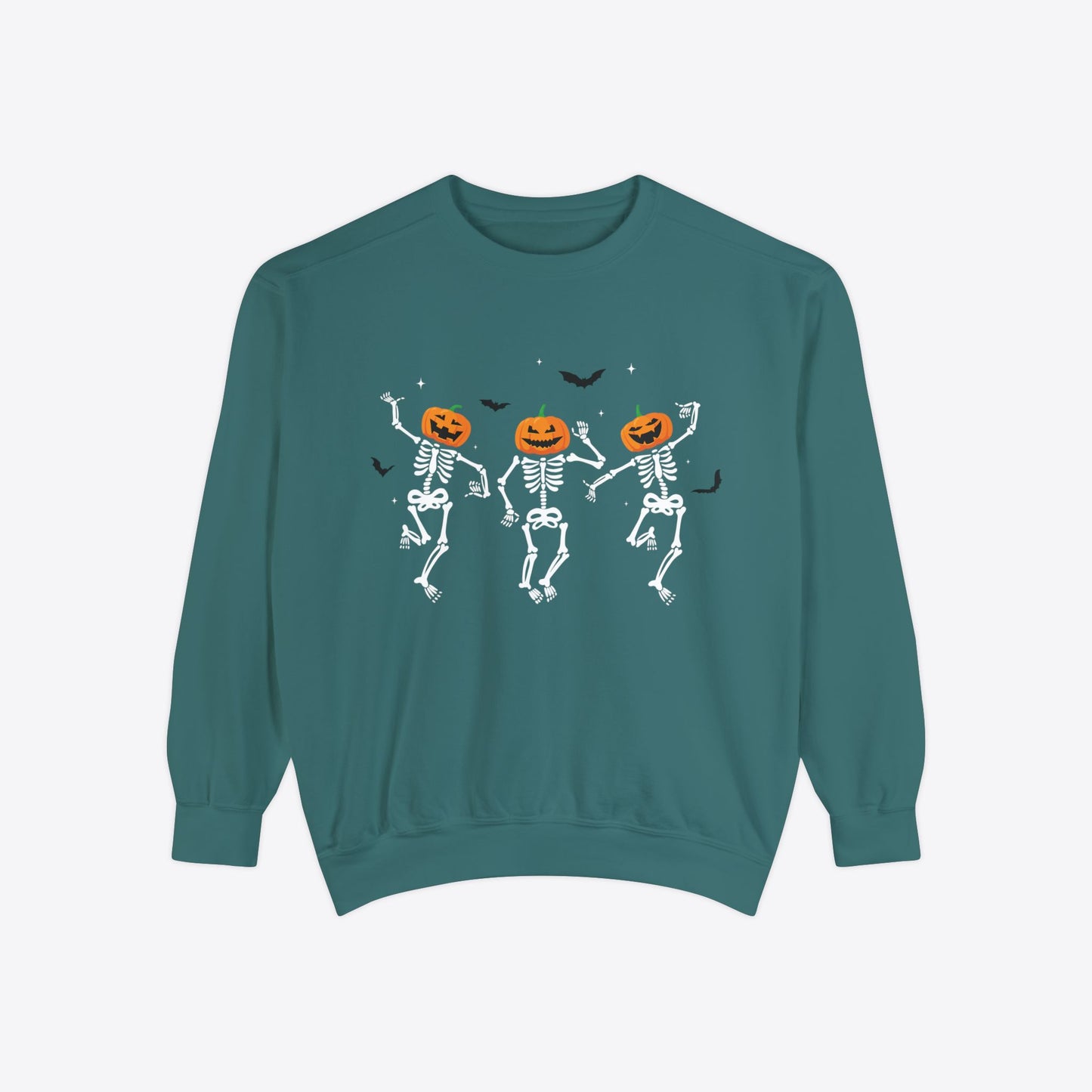 Dancing Pumpkin Head Skeleton Sweatshirt