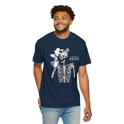 Staying Alive Happy Skeleton T-Shirt