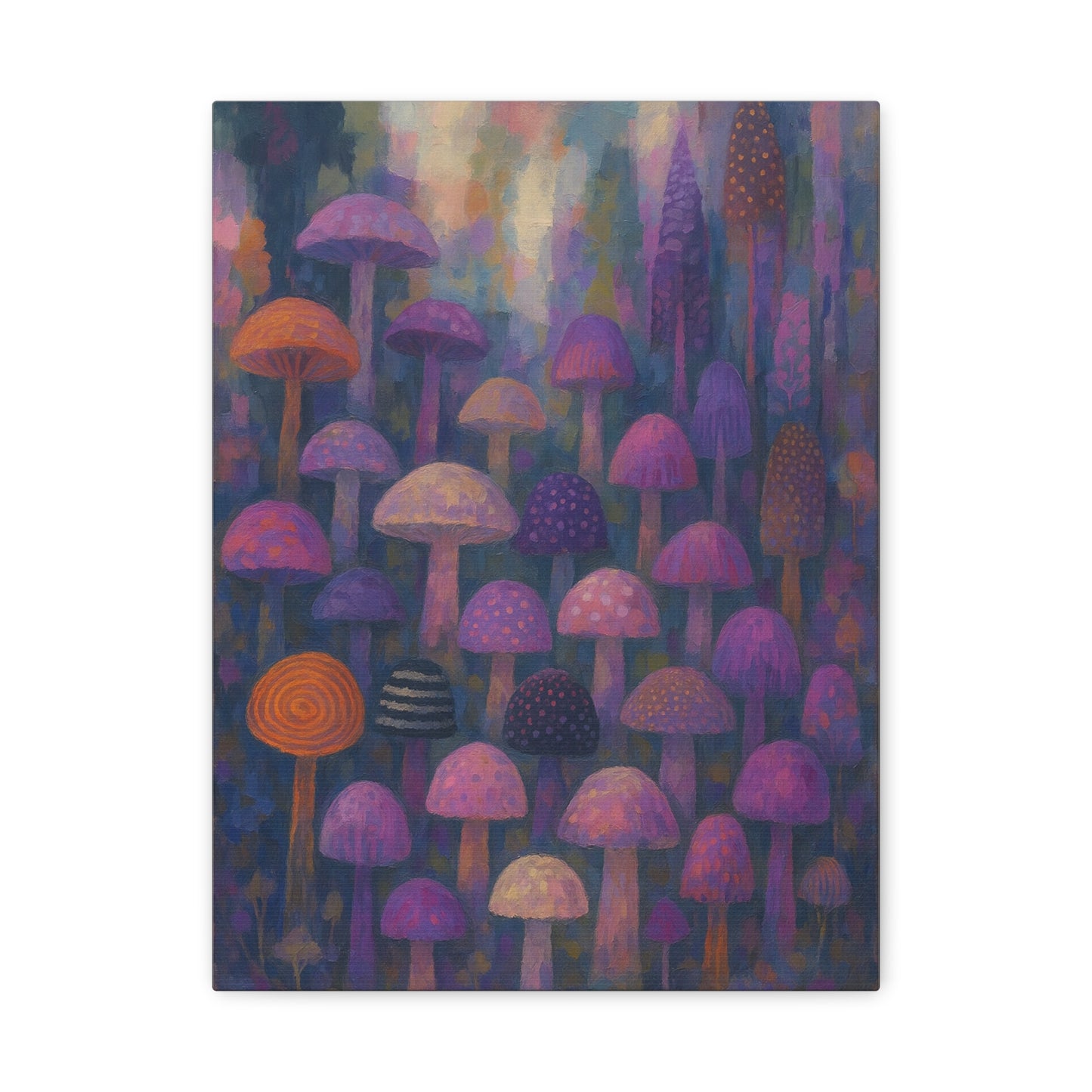 Enchanted Mushroom Forest Canvas Print Wall Art