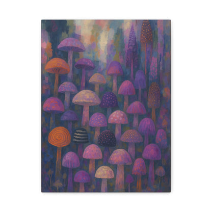 Enchanted Mushroom Forest Canvas Print Wall Art