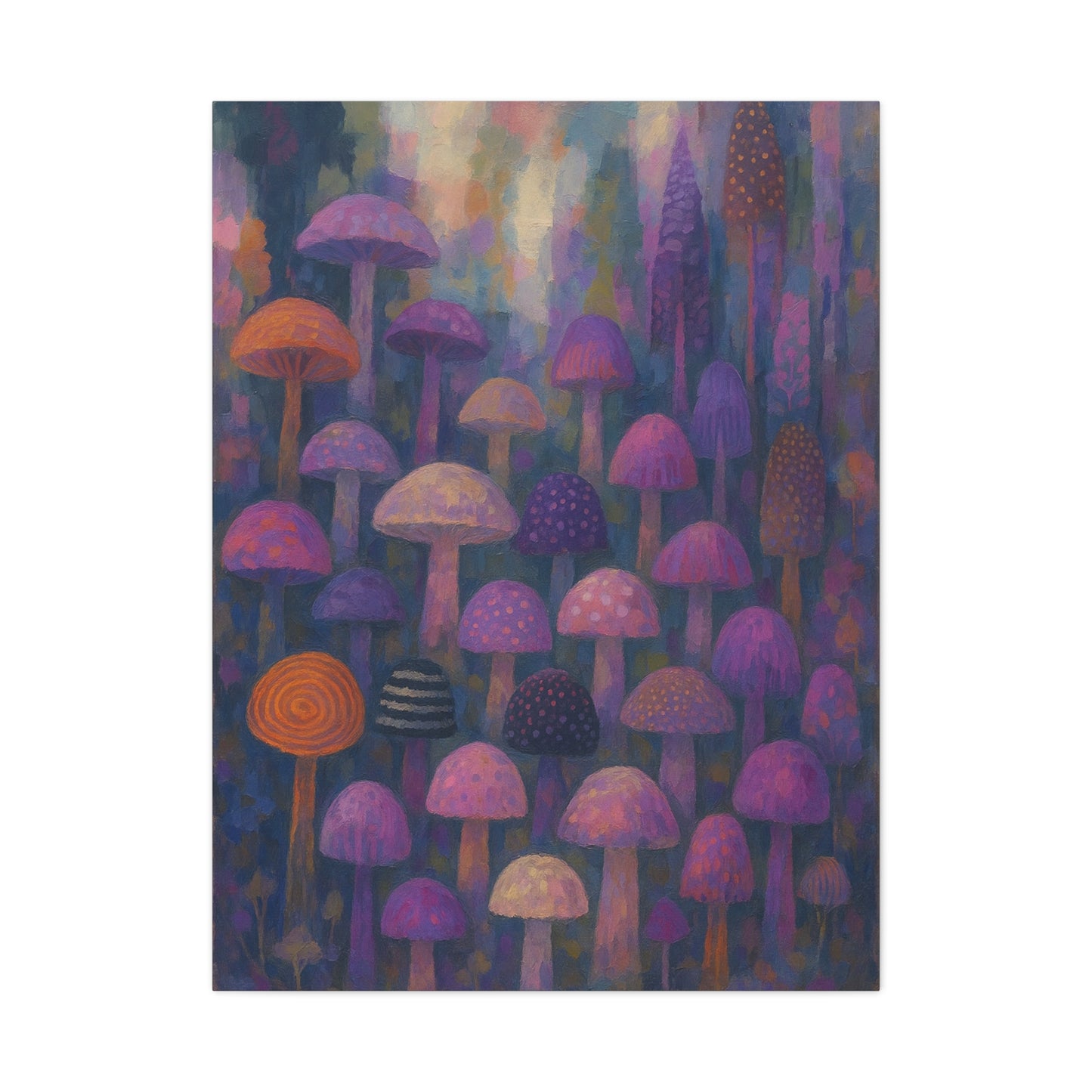 Enchanted Mushroom Forest Canvas Print Wall Art