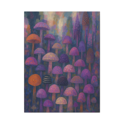 Enchanted Mushroom Forest Canvas Print Wall Art