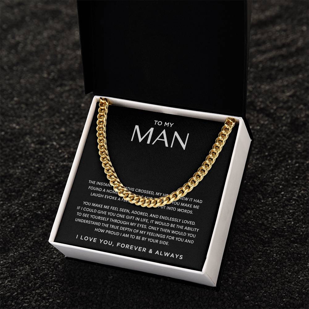 I Love My Man Cuban Chain Necklace