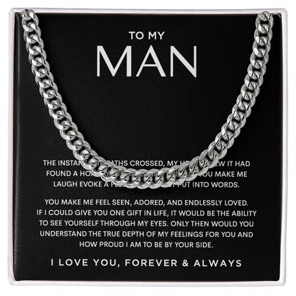 I Love My Man Cuban Chain Necklace