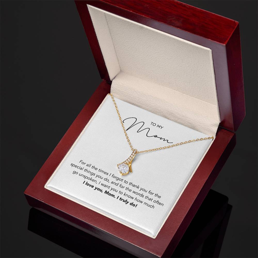 I Love You Mom Pendant Necklace