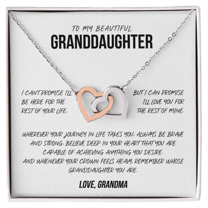 Beautiful Granddaughter Hearts Keepsake Necklace