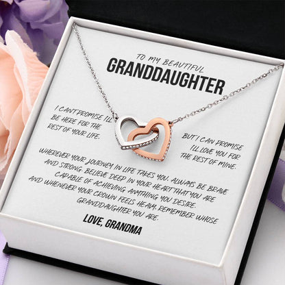 Beautiful Granddaughter Hearts Keepsake Necklace