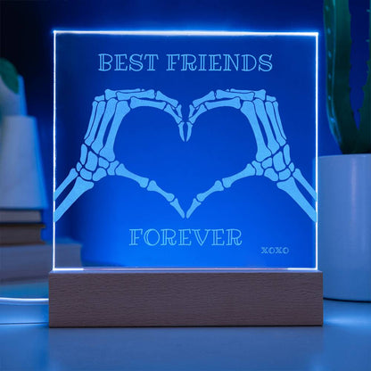 BFF Skeleton Heart Hands LED Night Light