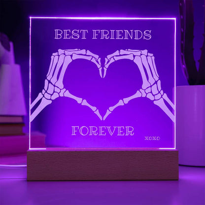 BFF Skeleton Heart Hands LED Night Light