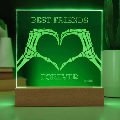 BFF Skeleton Heart Hands LED Night Light