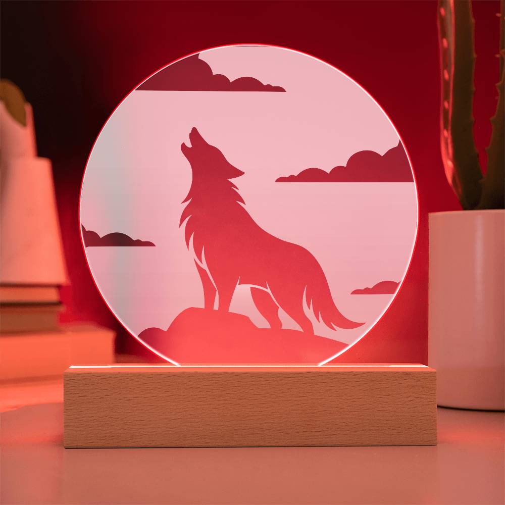 Wolf Moon LED Night Light