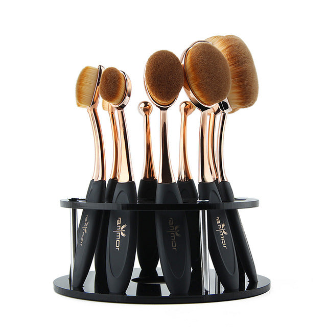 10 Piece Oval Brush Set