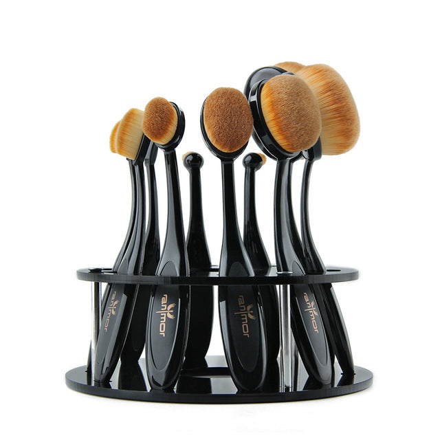 10 Piece Oval Brush Set