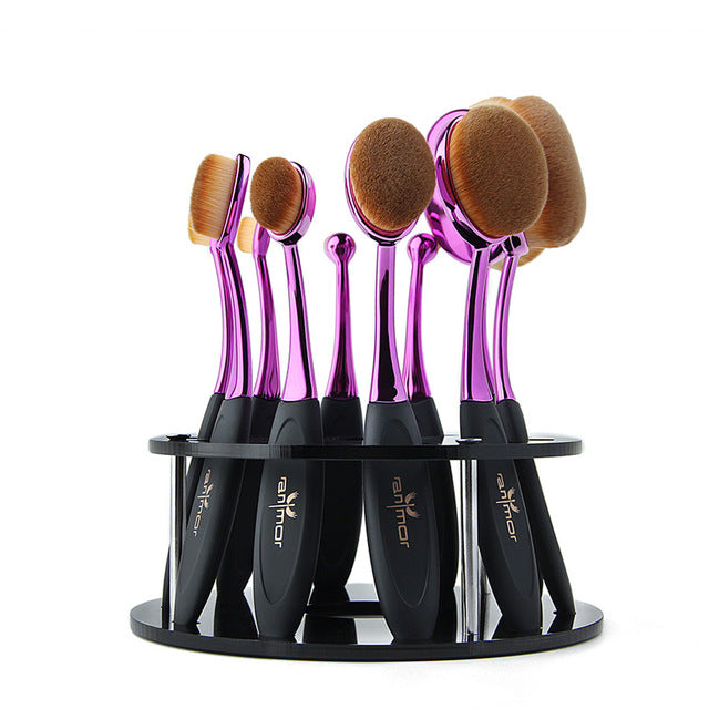 10 Piece Oval Brush Set