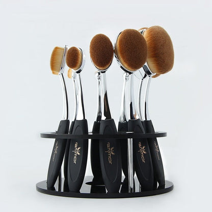 10 Piece Oval Brush Set